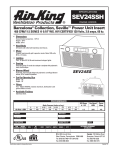 Air King SEV24SSH User's Manual