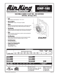 Air King EWF-180 User's Manual