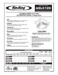 Air King ASLC120 User's Manual