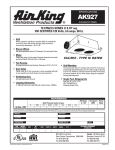 Air King AK927 User's Manual