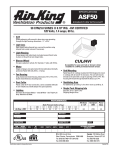 Air King ASF50 User's Manual