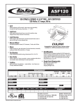 Air King ASF120 User's Manual