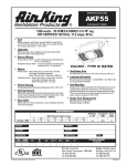 Air King AKF55 User's Manual