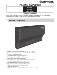 Aiphone PG-50C User's Manual