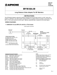 Aiphone MYW-BA-M User's Manual
