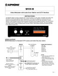 Aiphone MKW-M User's Manual
