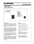 Aiphone LEM-1DLS User's Manual