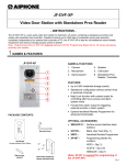 Aiphone JF-DVF-XP User's Manual