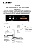 Aiphone JBW-M User's Manual