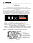 Aiphone JAW-AZ User's Manual