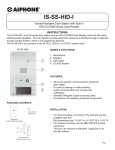 Aiphone IS-SS-HID-I User's Manual