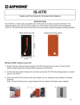 Aiphone IS-HTR User's Manual