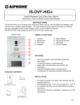 Aiphone IS-DVF-HID-I User's Manual