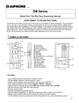 Aiphone DB Series User's Manual