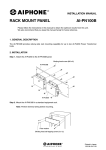 Aiphone BRACK MOUNT PANEL User's Manual