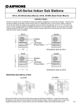 Aiphone AX-A User's Manual