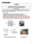 Aiphone AI-SSV User's Manual