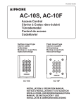 Aiphone AC-10F User's Manual