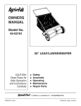 Agri-Fab 45-02181 User's Manual