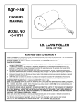 Agri-Fab 45-01791 User's Manual