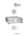 Agilent Technologies E4438C User's Manual