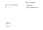 AEG ARCTIS G 8 88 50 I User's Manual