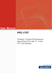 Advantech PPC-175T User's Manual