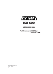 ADTRAN TSU 600 User's Manual