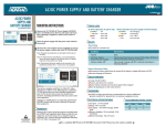 ADTRAN Power Supply/Battery Charger User's Manual