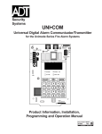 ADT Security Services Universal Digital Alarm Communicator/Transmitter 50075 User's Manual