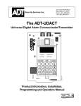 ADT Security Services ADT-UDACT User's Manual