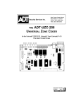 ADT Security Services Medical Alarms Universal Zone Coder User's Manual