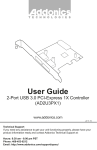 Addonics Technologies Addonics AD2U3PX1 User's Manual
