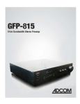 Adcom GFP-815 User's Manual