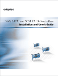 Adaptec SAS/SATA/SCSI RAID Controllers User's Manual