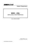 Adams MDW-250L User's Manual
