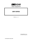 Adam Equipment Postal Equipment QBW User's Manual