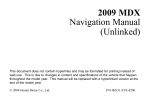 Acura 2009 MDX User's Manual