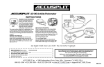 Accusplit 998-314 User's Manual