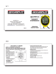 Accusplit 980-312 User's Manual