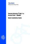 Accton Technology WA-5001 User's Manual
