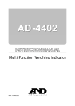A&D PD4000243 User's Manual