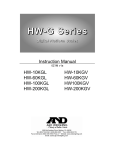 A&D HW-100KGL User's Manual