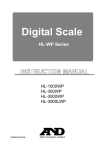A&D HL-300WP User's Manual