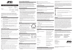 A&D DT-102 User's Manual