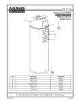 A.O. Smith GDHE-50 Parts list