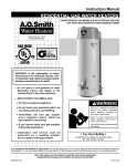 A.O. Smith ARGSS02708 Instruction Manual