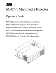 3M MP8770 User's Manual