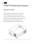 3M MP8670 Owner's Manual