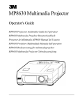 3M MP8630 Owner's Manual
